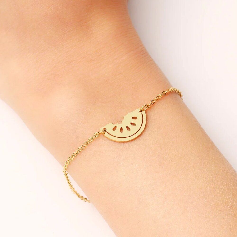 Watermelon Station Chain Bracelet in Gold‎
